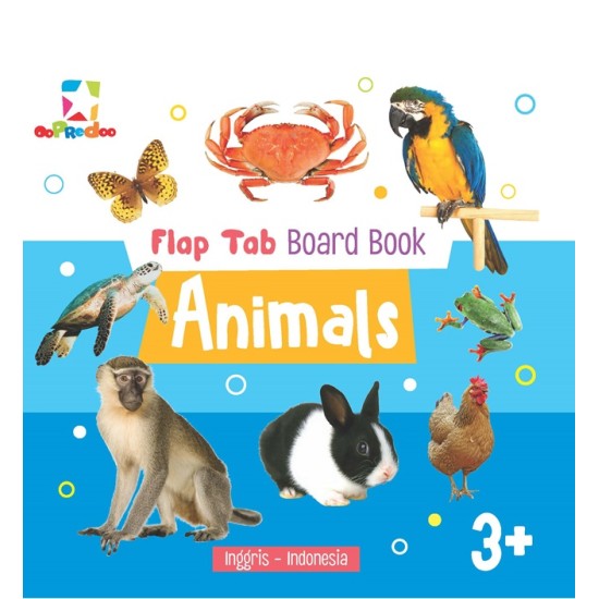 Opredo Flap Tab Board Book - Animals