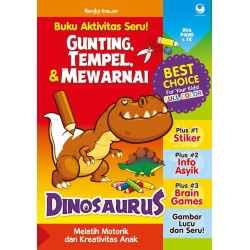 Seri Gunting, Tempel,  & Mewarnai :  Dinosaurus Seri Gunting, Tempel,  & Mewarnai :  Dinosaurus