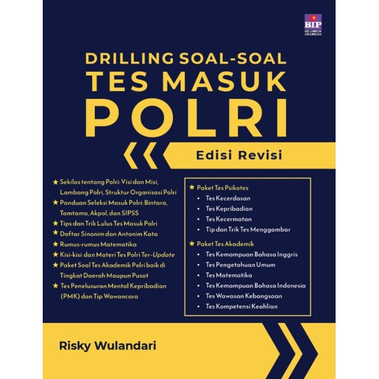 Buku Drilling Soal-soal Tes Masuk POLRI Edisi Revisi (Cover 2022)
