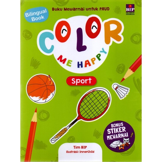 Buku Color Me Happy:  Sport Cover 2022 (BONUS STIKER MEWARNAI BIP)