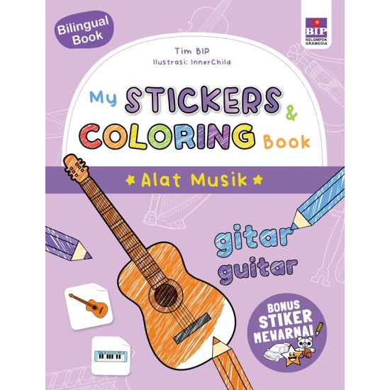 Buku My Stickers & Coloring Book 01: Alat Musik