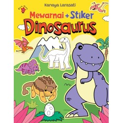 Mewarnai + Stiker: Dinosaurus Mewarnai + Stiker: Dinosaurus