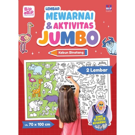 Lembar Mewarnai & Aktivitas Jumbo: Kebun Binatang