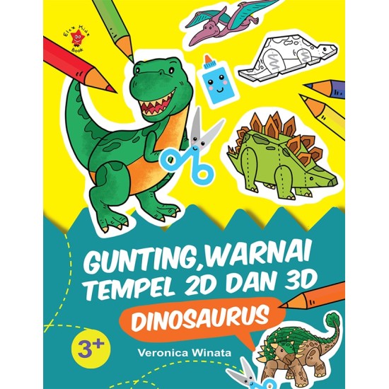 Gunting, Warnai, Tempel 2D dan 3D: Dinosaurus