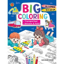 Big Coloring Transportasi Unicorn & Putri Big Coloring Transportasi Unicorn & Putri