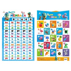 Opredo 2 in 1 Poster Pintar Hello Baby Dino : Pintar membaca AIUEO Opredo 2 in 1 Poster Pintar Hello Baby Dino : Pintar membaca AIUEO