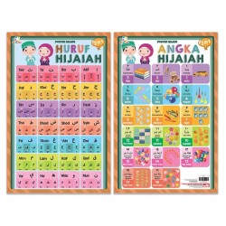 Opredo 2in1 Poster Islami: Huruf Hijaiah & Angka Hijaiah Opredo 2in1 Poster Islami: Huruf Hijaiah & Angka Hijaiah