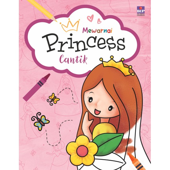 Mewarnai Princess Cantik: Merah Muda