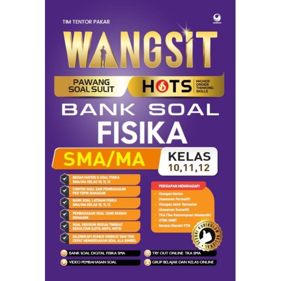 WANGSIT (Pawang Soal Sulit) HOTS Bank Soal Fisika SMA/MA Kelas 10, 11, 12