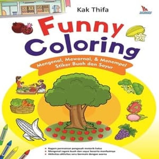Funny Coloring - Mengenal Mewarnai & Menempel Stiker Buah Dan Sayur