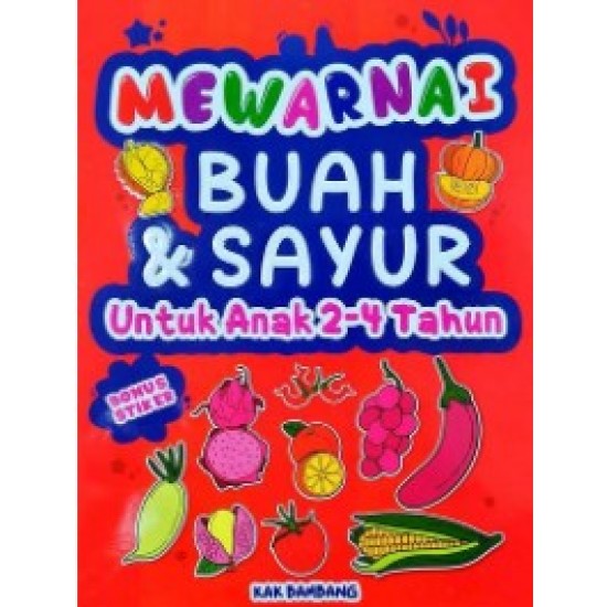 Mewarnai Buah & Sayur Untuk Anak 2-4 Tahun