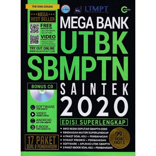 Mega Bank UTBK SBMPTN Saintek 2020 (Plus CD)