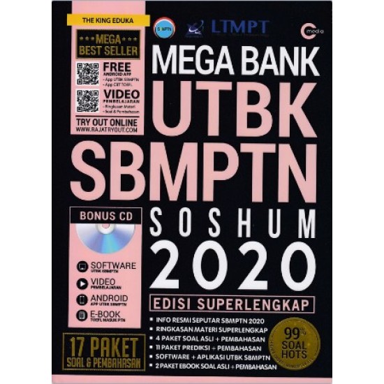 Mega Bank UTBK SBMPTN Soshum 2020 (Plus CD)