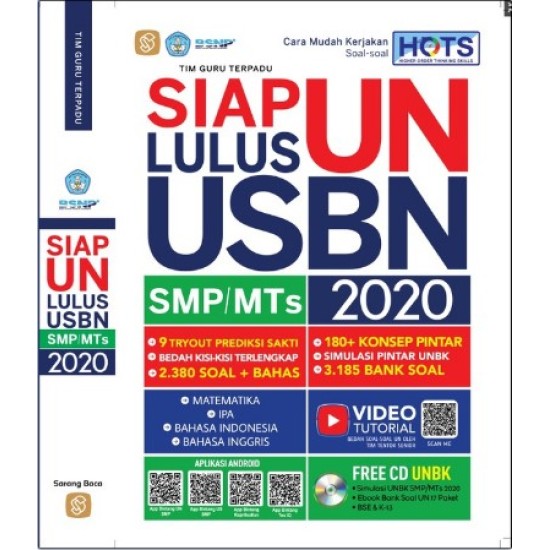 Siap UN Lulus USBN SMP/MTS 2020 (Free CD UNBK)