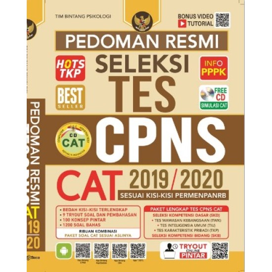 Pedoman Resmi Seleksi Tes CPNS CAT 2019/2020 (FREE CD)