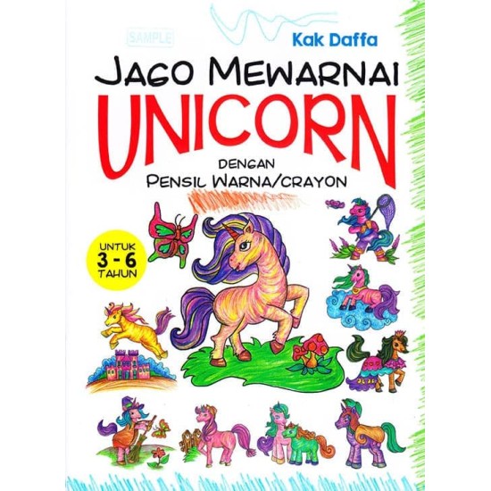 Jago Mewarnai Unicorn dengan Pensil Warna/Crayon