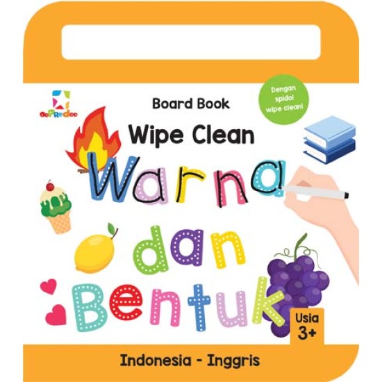 Opredo Board Book Wipe Clean: Warna & Bentuk