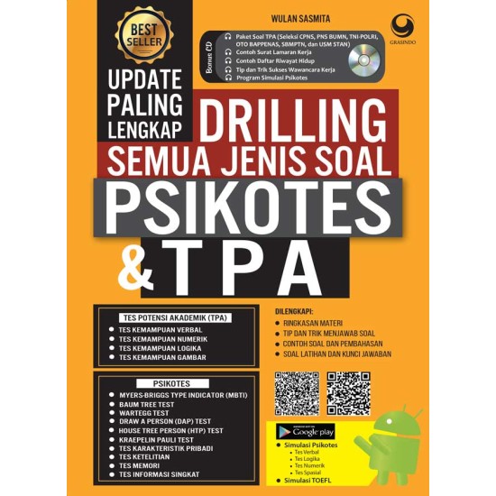 Update Paling Lengkap Drilling Semua Jenis Soal Psikotes & TPA + CD (Edisi Revisi)