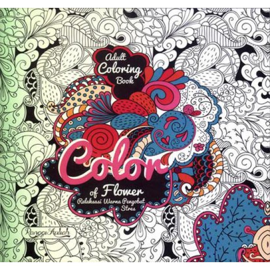 Adult Coloring Book: Color Of Flower
