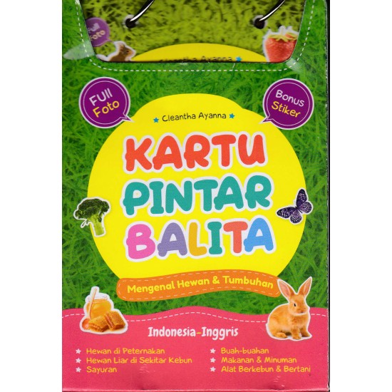 Kartu Pintar Balita: Mengenal Hewan & Tumbuhan