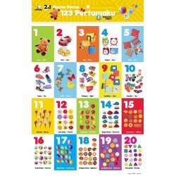 2 in 1 Poster Pintar: 123 Pertamaku 2 in 1 Poster Pintar: 123 Pertamaku