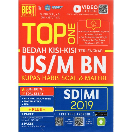 SD/MI Top One Bedah Kisi-Kisi Terlengkap US/M BN +CD Kupas Habis Soal dan Materi 2019