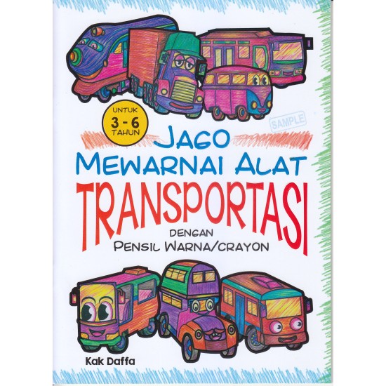 Jago Mewarnai Alat Transportasi Dengan Pensil Warna/Crayon