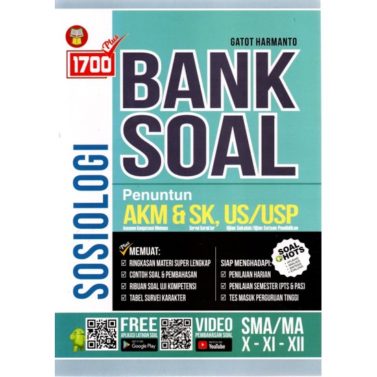 Sma/Ma Kls.X-Xi-Xii 1700 Plus Bank Soal Sosiologi : Penuntun