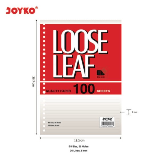 Joyko Loose Leaf B5-7026 (100S)