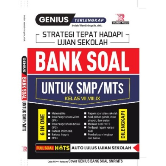 GENIUS TERLENGKAP STRATEGI TEPAT HADAPI UJIAN SEKOLAH BANK SOAL UNTUK SMP/MTs