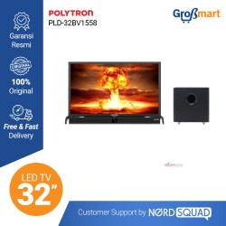 LED TV 32 Inch Polytron HD Ready Cinemax Soundbar + Sound Wave PLD-32BV1558 LED TV 32 Inch Polytron HD Ready Cinemax Soundbar + Sound Wave PLD-32BV1558