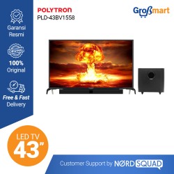 LED TV 43 Inch Polytron Full HD Cinemax Soundbar + Sound Wave PLD-43BV1558 LED TV 43 Inch Polytron Full HD Cinemax Soundbar + Sound Wave PLD-43BV1558