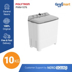MESIN CUCI 2 TABUNG POLYTRON 10 KG TWIN TUB PWM-1076 MESIN CUCI 2 TABUNG POLYTRON 10 KG TWIN TUB PWM-1076