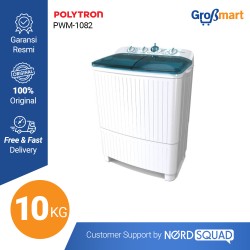 MESIN CUCI 2 TABUNG POLYTRON 10 KG TWIN TUB PWM-1082 MESIN CUCI 2 TABUNG POLYTRON 10 KG TWIN TUB PWM-1082
