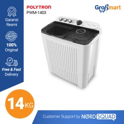 MESIN CUCI 2 TABUNG POLYTRON 14 KG TWIN TUB PWM-1403 / PWM-1403 / PWM1403 MESIN CUCI 2 TABUNG POLYTRON 14 KG TWIN TUB PWM-1403 / PWM-1403 / PWM1403