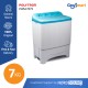 MESIN CUCI 2 TABUNG POLYTRON 7 KG TWIN TUB PWM-7073 MESIN CUCI 2 TABUNG POLYTRON 7 KG TWIN TUB PWM-7073