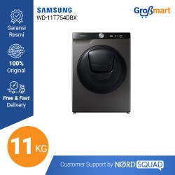 Mesin Cuci 1 Tabung Samsung Front Loading 11 Kg Washer Dryer WD-11T754DBX Mesin Cuci 1 Tabung Samsung Front Loading 11 Kg Washer Dryer WD-11T754DBX