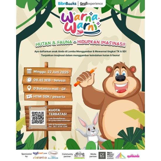 [Ticket #warnawarni] Tiket Warna-Warni : Hutan & Fauna, Hidupkan Imajinasi!