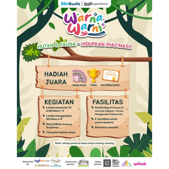 [Ticket #warnawarni] Tiket Warna-Warni : Hutan & Fauna, Hidupkan Imajinasi!