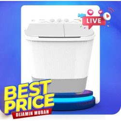 Mesin Cuci 2 Tabung Sharp 7 Kg Twin Tub ES-T80MW Mesin Cuci 2 Tabung Sharp 7 Kg Twin Tub ES-T80MW