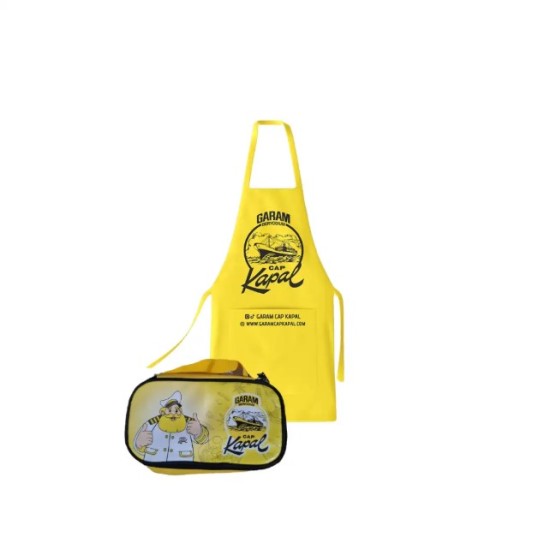 [GIFT Not For Sale] Paket Garam Cap Kapal (Apron+Pouch+Kipas)