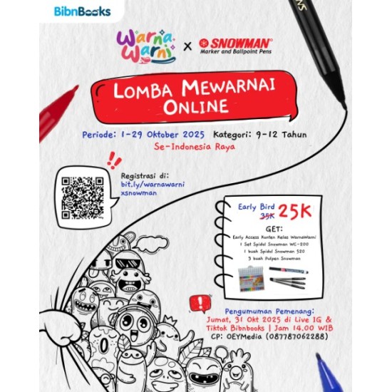 Tiket Lomba WarnaWarniXSnowman Oktober 2025 Tiket Lomba WarnaWarniXSnowman Oktober 2025