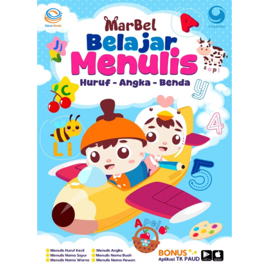 MARBEL BELAJAR MENULIS HURUF - ANGKA - BENDA