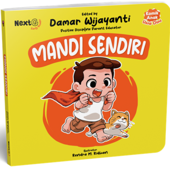 Komik Anak Usia Dini: Mandi Sendiri (Boardbook)