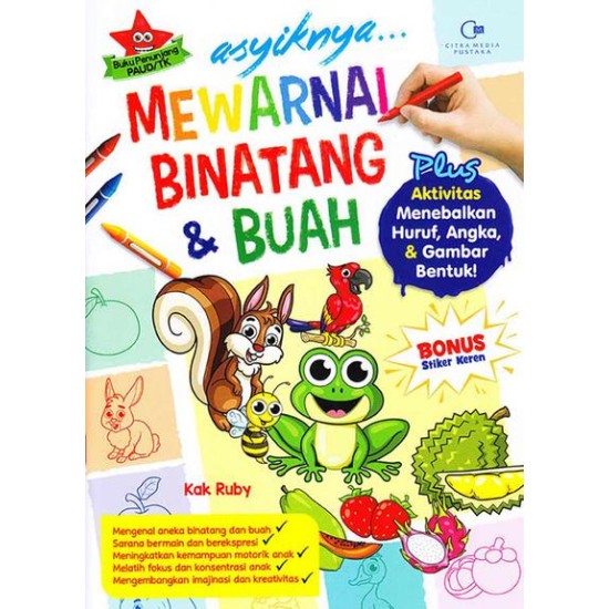 Asyiknya... Mewarnai Binatang & Buah