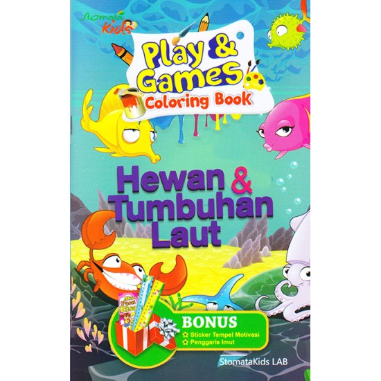 Play & Games Coloring Book Hewan & Tumbuhan Laut