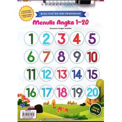 Buku Poster Mini Pendidikan : Menulis Angka 1-20  Buku Poster Mini Pendidikan : Menulis Angka 1-20