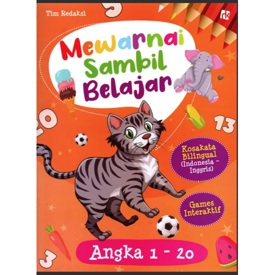 Mewarnai Sambil Belajar Angka 1 - 20