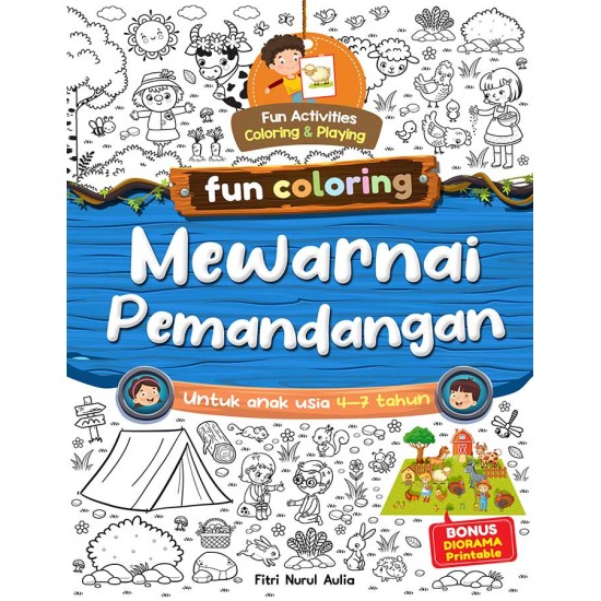 Fun Coloring : Mewarnai Pemandangan (Bonus Diorama)