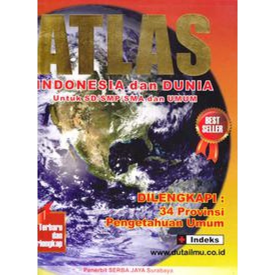 Atlas Indonesia & Dunia SD/SMP/SMA & Umum (34 Provinsi + Indeks)